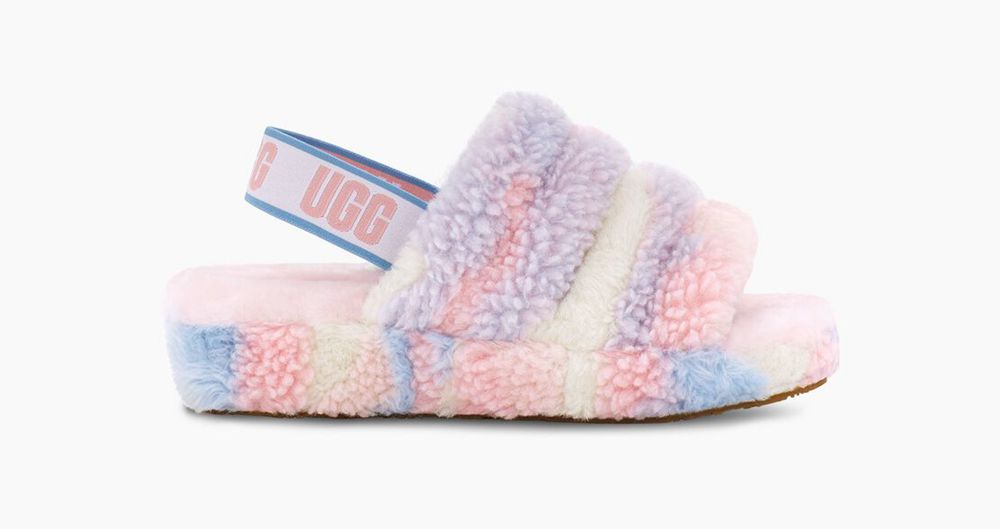 Ugg Slides Canada - Ugg Men's Fluff Yeah Cali Collage Stripes